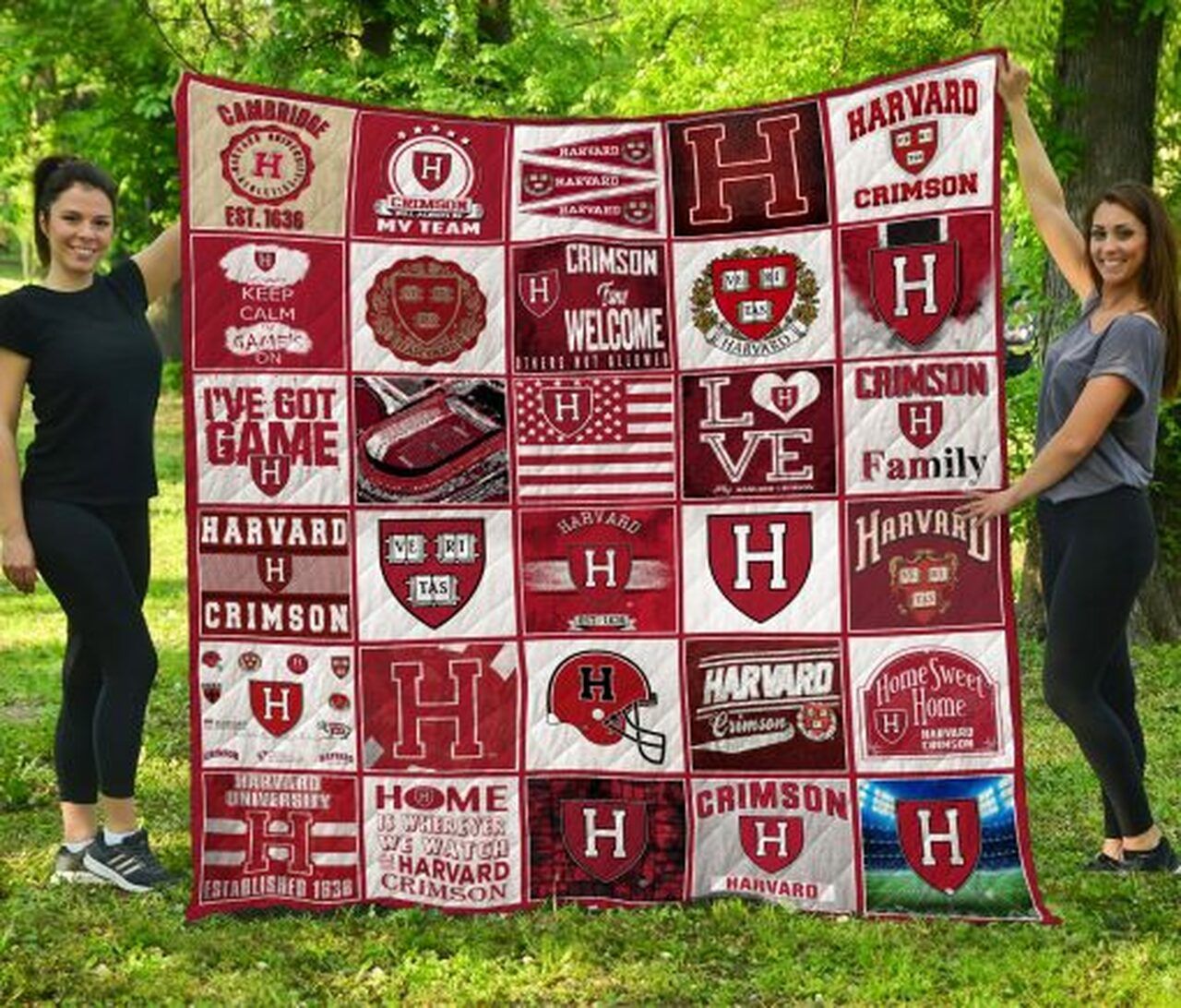 Harvard Crimson NCAA Collected Quilt Blanket for Fans