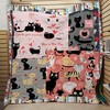 Have A Nice Day Cat Chibi Quilt Blanket - A Fun and Adorable Quilt Bedding Set for Cat Lovers