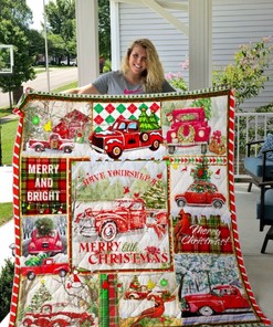 Have Yourself A Merry Christmas Quilt Blanket - Have Yourself A Merry Christmas Vintage Quilt Bedding Set