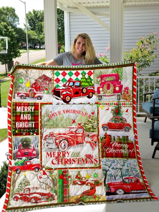 Have Yourself A Merry Christmas Quilt Blanket - Have Yourself A Merry Christmas Vintage Quilt Bedding Set