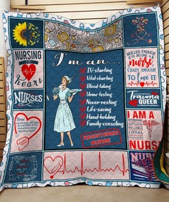 Have the Perfect Gift for a Nurse with Iv Starting Vital Charting Quilt Bedding Set