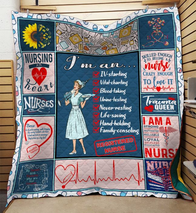Have the Perfect Gift for a Nurse with Iv Starting Vital Charting Quilt Bedding Set
