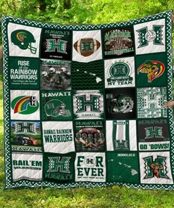 Hawaii Warriors NCAA Quilted Bedspread for Premier Comfort