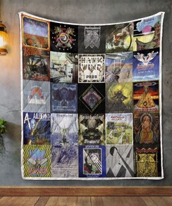 Hawkwind Album Art Vintage Quilt Blanket with Keywords