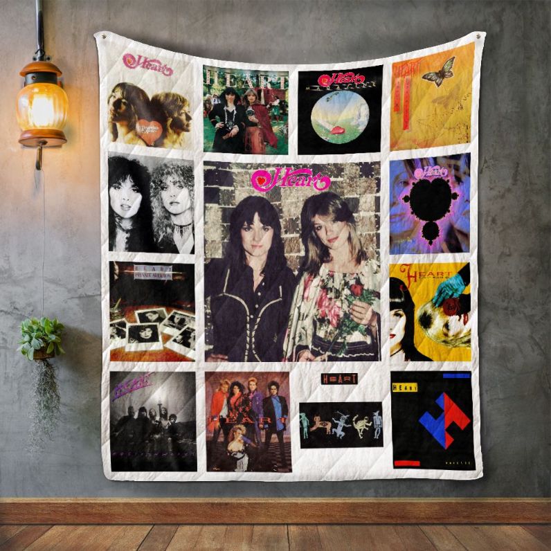 Heart Album Vintage Quilt Blanket - Enjoy the Music of Heart with this Vintage Quilt Bedding Set