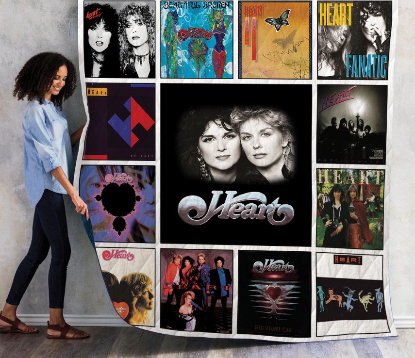 Heart Albums Collection Fanatic Quilt Blanket - Stay Warm With Heart's Best Albums On This Soft Quilt Blanket For Fans