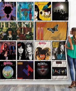 Heart Albums Combined Quilt Bedding Set for Rock Fans