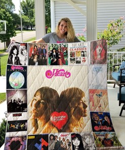 Heart Band Retro Collection Quilt Bedding Set - Nostalgic and Musical Quilt Set for Fans of the Band