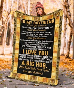 Heartfelt Fleece Blanket to Show Your Love to Your Boyfriend