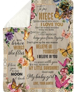 Heartfelt Gift for Nieces - Butterfly Themed Blanket from Aunties