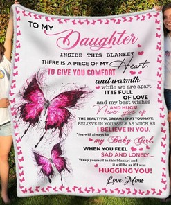 Heartfelt Gift from Mom to Daughter - Butterfly Themed Quilt Bedding Set for Daughters