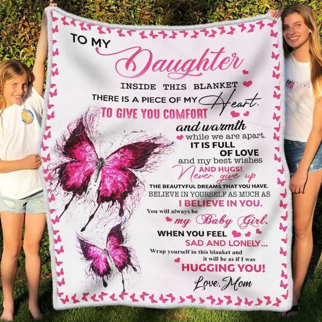 Heartfelt Gift from Mom to Daughter - Butterfly Themed Quilt Bedding Set for Daughters