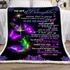Heartfelt Message from Dad to Daughter - Butterfly Themed Quilt Bedding Set Perfect for Father-Daughter Bonding