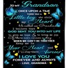 Heartwarming Blanket for Grandson from Grandmother with Butterfly Themed Quilt Bedding Set