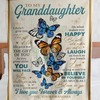 Heartwarming Blanket from Nana - Butterfly Themed Quilt Bedding Set for Granddaughters