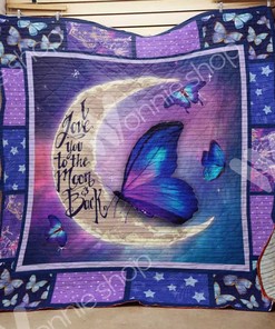Heartwarming Butterfly Lo Quilt Blanket Baby or Kids Bed Set with Loving Message