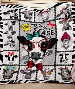 Heifer Please Meme Art Inspired Quilt Bedding Set for Chic Bedrooms