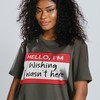 Hello I'm Wishing I Wasn't Here Unisex Shirt | Sarcastic Quotes Shirt Humorous Saying T Shirt Funny Movie Shirts