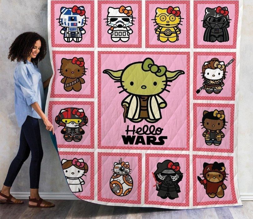 Hello Kitty Star Wars Quilt Bedding Set DUP for Fans
