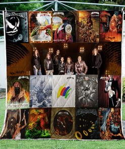 Helloween Albums Vintage Quilt Bed Set Full, Perfect for Heavy Metal Fans