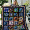 Helmet Ncaa Depaul Blue Demons Quilt Bedding Set with Soft Quilt Blanket for Fans