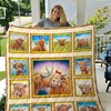 Highland Cows Cute Quilt Blanket for Country Lovers