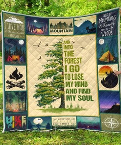 Hiking the Forest I Go Quilt Dup - Cozy Quilt Blanket for Outdoor Lovers