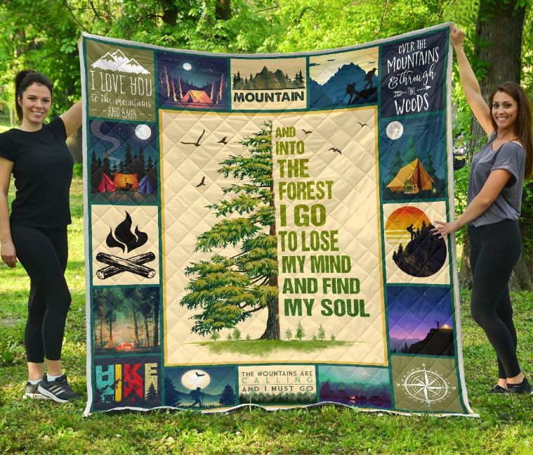 Hiking the Forest I Go Quilt Dup - Cozy Quilt Blanket for Outdoor Lovers