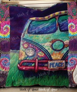 Hippie Bus Quilt Blanket D416 DUP: Perfect for Fans of All Ages