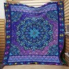 Hippie Flower Pattern Hippie Quilt Blanket for Fans of All Ages