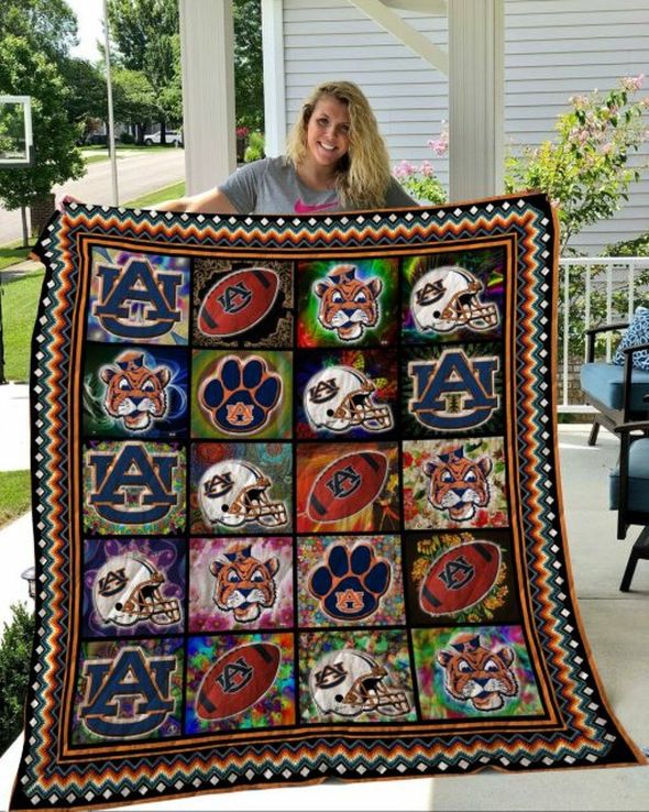 Hippie NCAA Auburn Tigers Loved Quilt Blanket for Fans