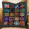 Hippie Peace Symbol Hippie Quilt Blanket for Fans of All Ages