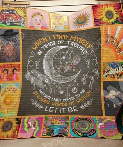 Hippie Quilt Blanket: Find Myself In Times of Troubles