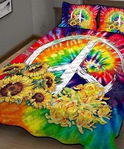 Hippie Sunflower Duvet Cover & Pillowcases Bedding Set