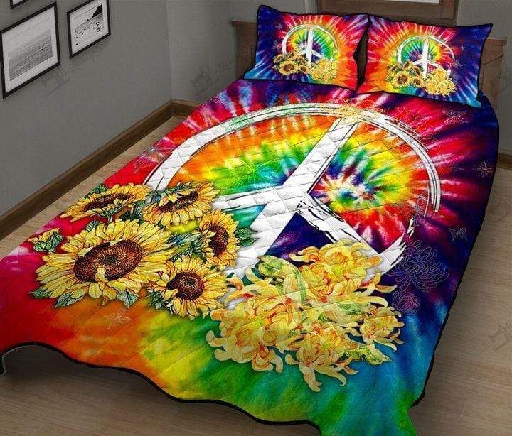 Hippie Sunflower Duvet Cover & Pillowcases Bedding Set