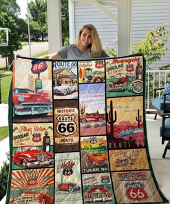 Historic Route History Quilt Blanket Travel Bedding Set