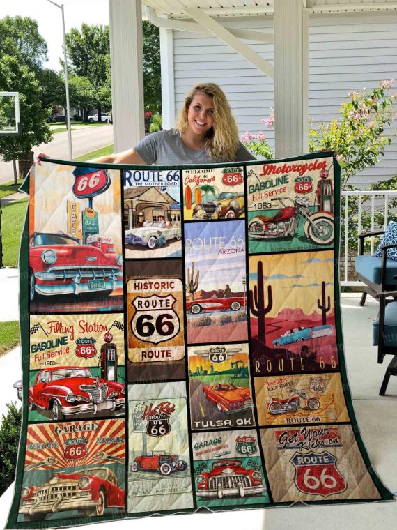 Historic Route History Quilt Blanket Travel Bedding Set