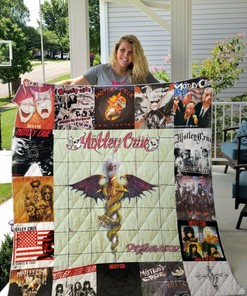 Hits Of Motley Crue: Quilt Bedding Set with Fleece Blanket for Motley Crue Fans