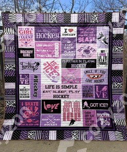 Hockey Girl Blanket TH19 Bed Set for Sports Lovers