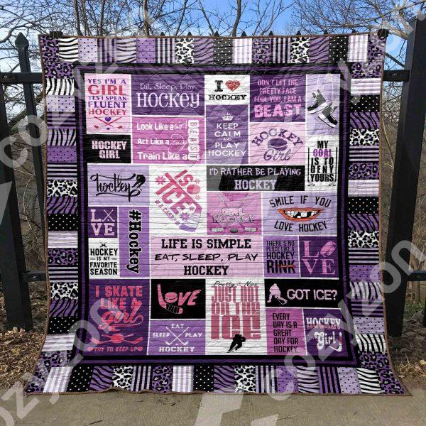 Hockey Girl Blanket TH19 Bed Set for Sports Lovers