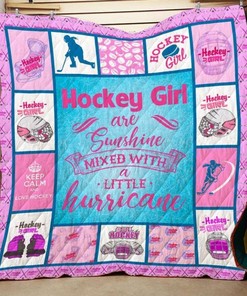 Hockey Girl Quilt V1 DUP - Personalized Gift for Hockey Fans