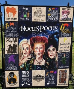 Hocus Pocus Themed Halloween Quilt Blanket for a cozy night in