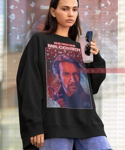 Hohoho Mr. Cowboy Hans Gruber Sweatshirt | Die Hard Homage Tee featuring Alan Rickman's British Actor Role
