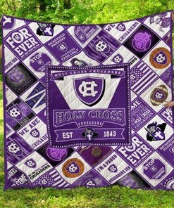 Holy Cross Crusaders Collection Combined NCAA Quilt Blanket - Keep Warm and Celebrate Crusader Pride