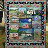Home Is Where We Park It Happy Camper Fleece Quilt Bedding Set