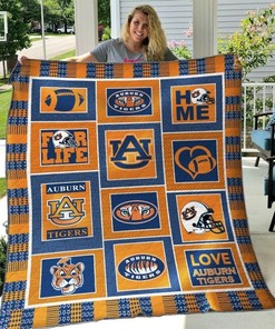 Home Love NCAA Auburn Tigers Green Quilt Bedding Set for Girls