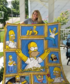 Homer Simpson Fans Must-Have Funny Quilt Blanket