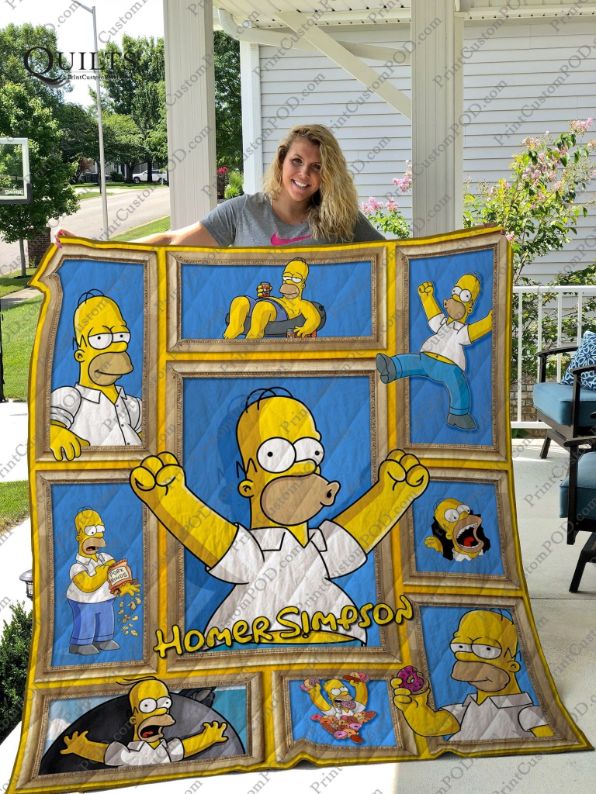 Homer Simpson Fans Must-Have Funny Quilt Blanket