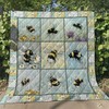 Honey Bees Are Finding Honey Cute Quilt Blanket with Quotes, Bed Set Cute