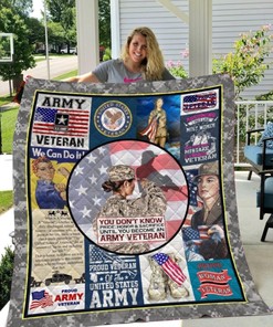 Honor Women Veterans with Proud Woman Veteran Quilt Blanket